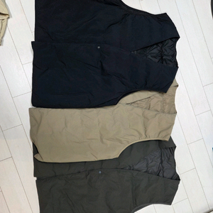 3벌 일괄) 무인양품 무지라보 Labo 경량 패딩 포켓터블 양면 다운 베스트 L-XL