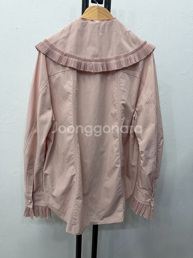 정품) O2ND 오즈세컨 한섬 20ss 프릴 장식 셔츠 76--4