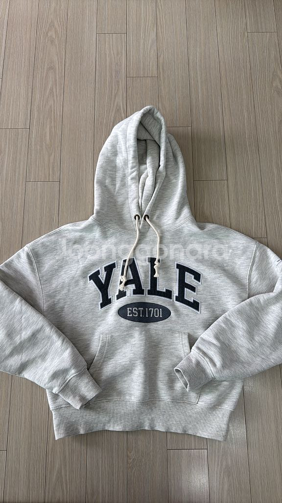 YALE 로고 후드티--1