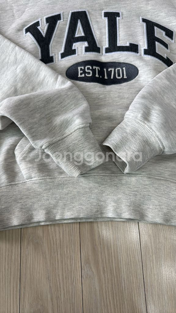 YALE 로고 후드티--3