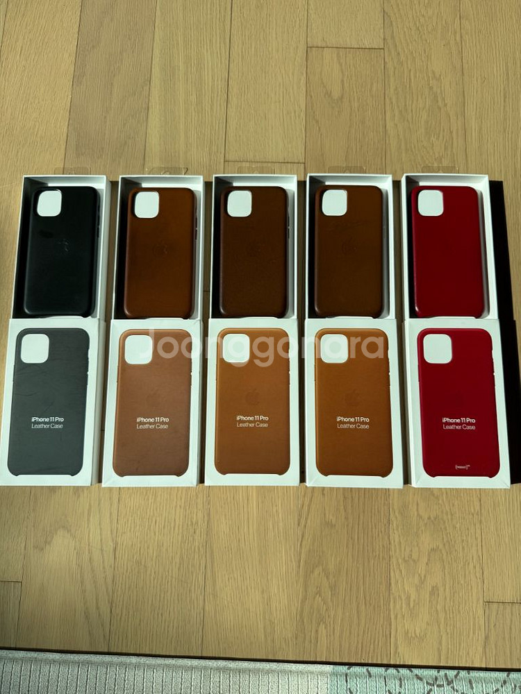 애플 정품 아이폰11프로 가죽케이스--0