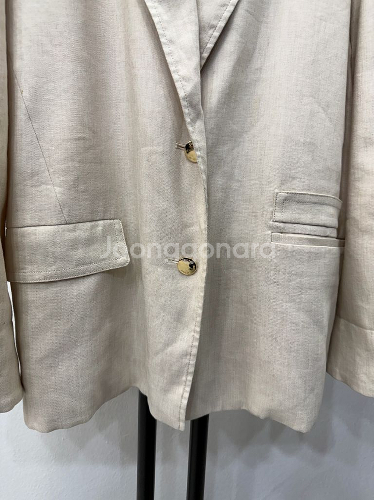 정품) 시스템 한섬 23ss 오버사이즈 린넨 블레이저 자켓 88--3