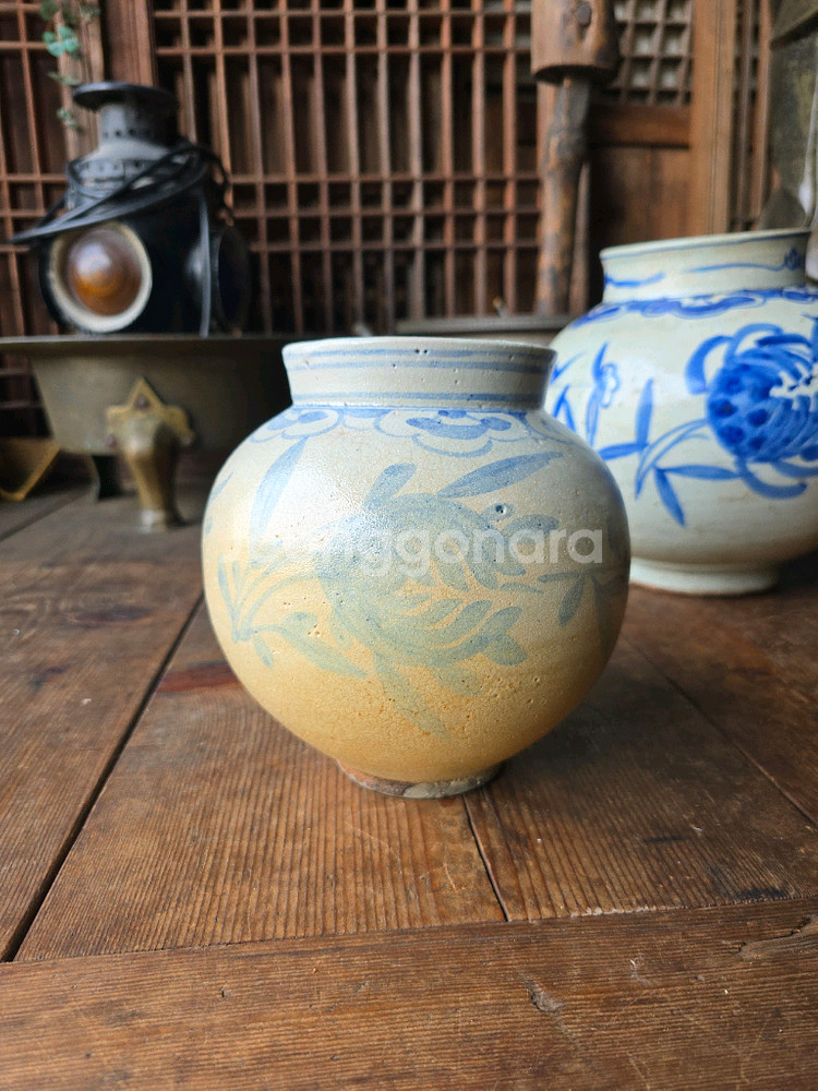 조선시대 청화백자 불수문호 / 석류문호--0