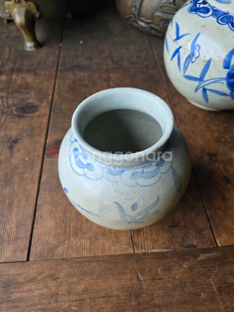 조선시대 청화백자 불수문호 / 석류문호--3