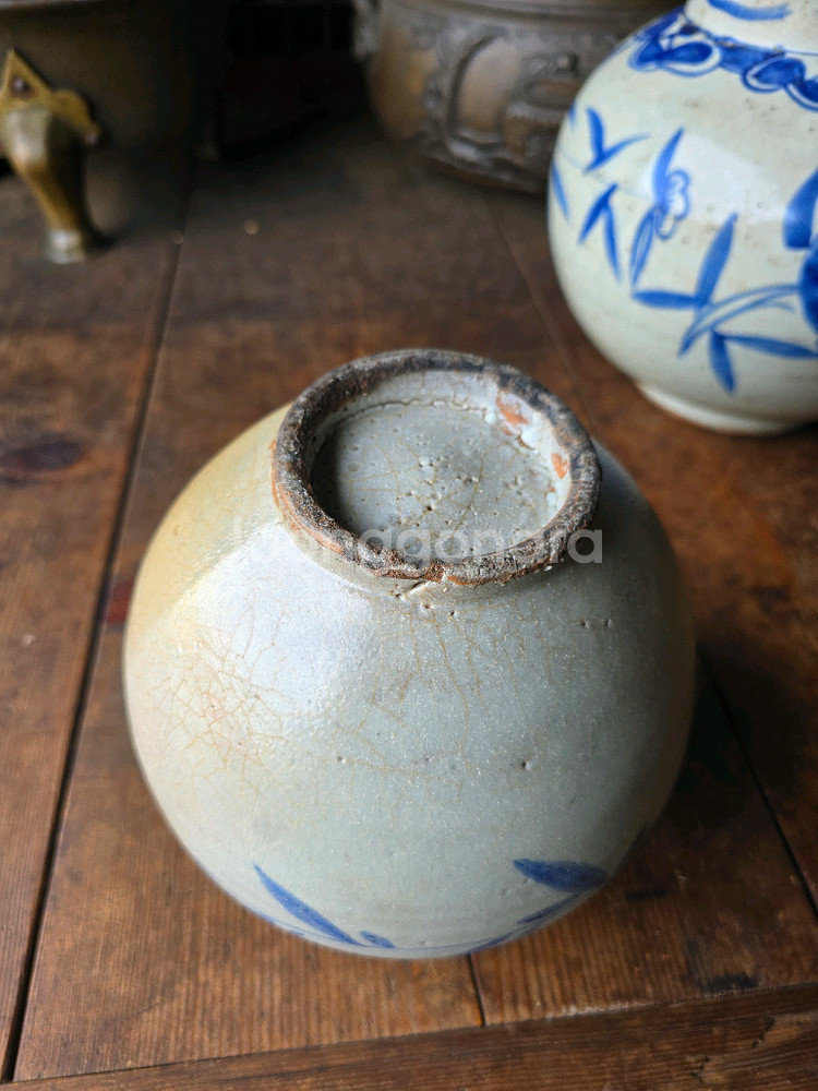 조선시대 청화백자 불수문호 / 석류문호--5