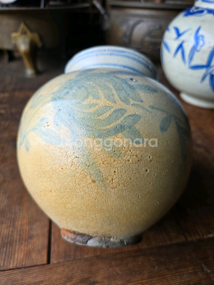 조선시대 청화백자 불수문호 / 석류문호--7