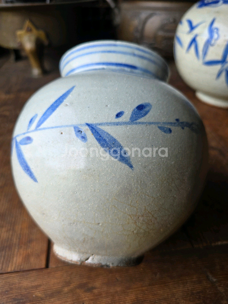 조선시대 청화백자 불수문호 / 석류문호--8