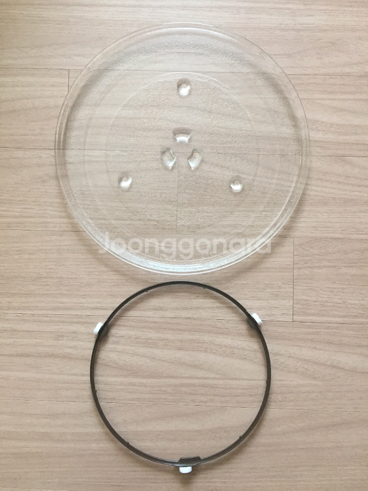 (삼성 정품)(국산)전자레인지 회전 유리판+받침대--0