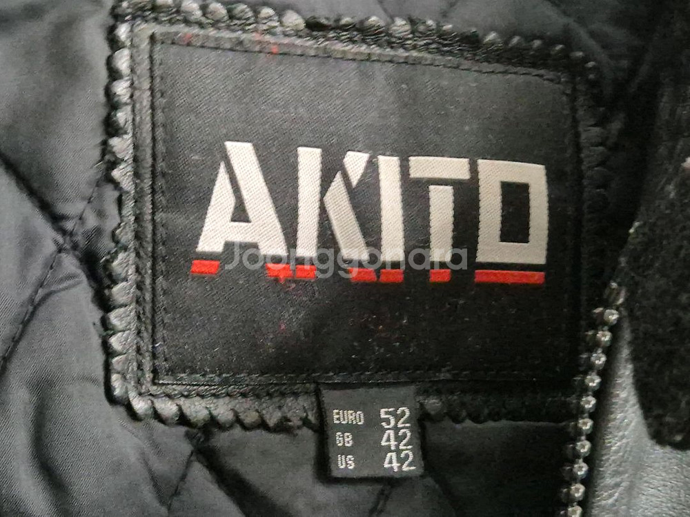 AKITO 가죽 자켓 블랙 42사이즈--6