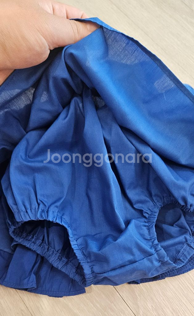 워니리본 25ss 썸머p스커트 파랑s--3