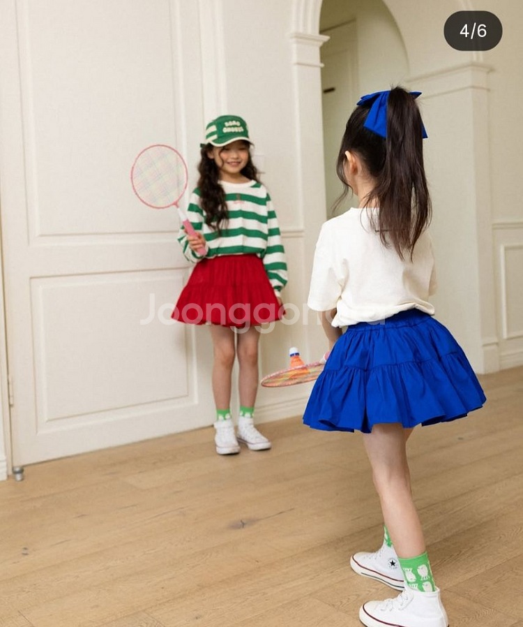 워니리본 25ss 썸머p스커트 파랑s--8