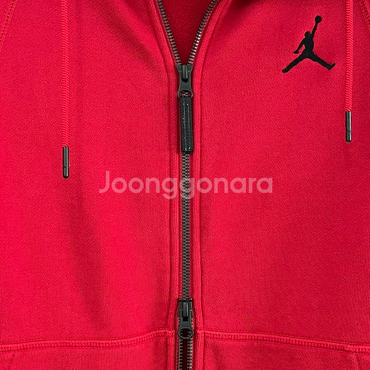 나이키 조던 자수로고 풀집업 레드 후드집업--4