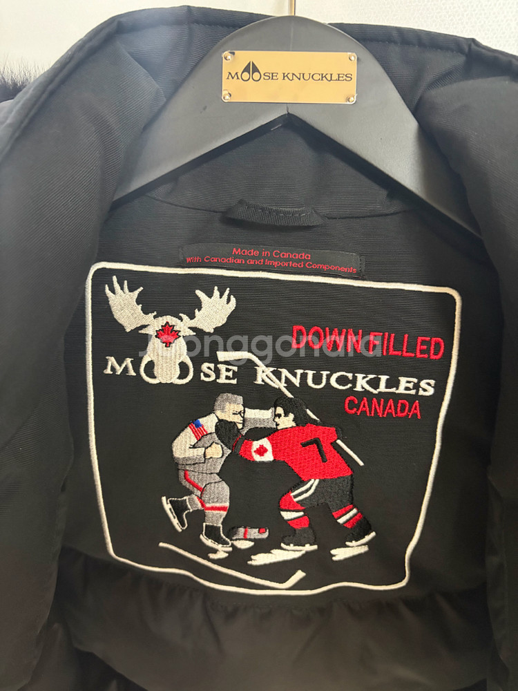 무스너클 블랙퍼 데비 봄버 패딩 S (MK2002LB)--3