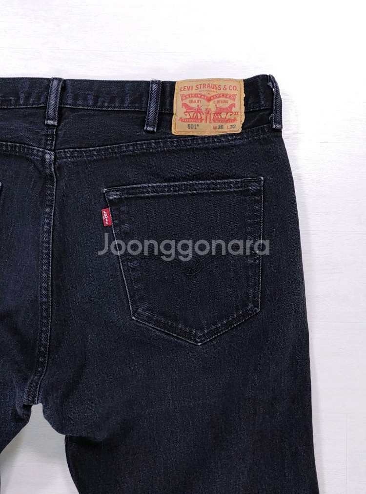 리바이스 501 블랙진 흑청 38인치 W38 L32--14