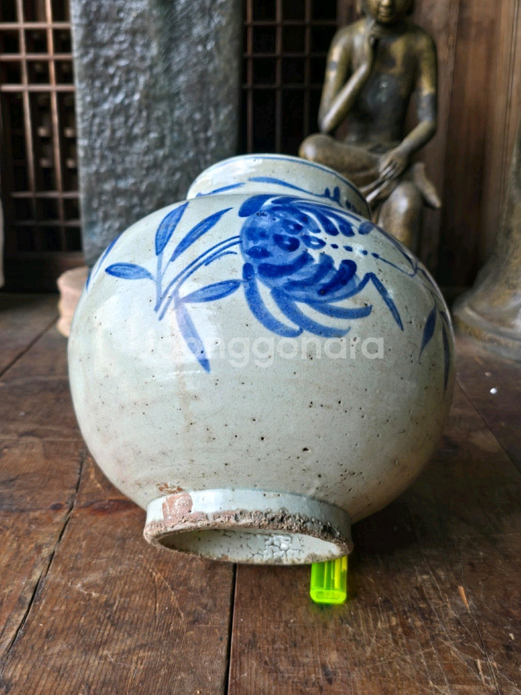 조선시대 청화백자 불수문호/석류문호--6