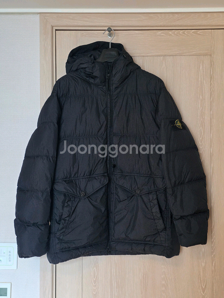 [24/3XL] 스톤아일랜드 크링클랩스 후드 다운 패딩--1