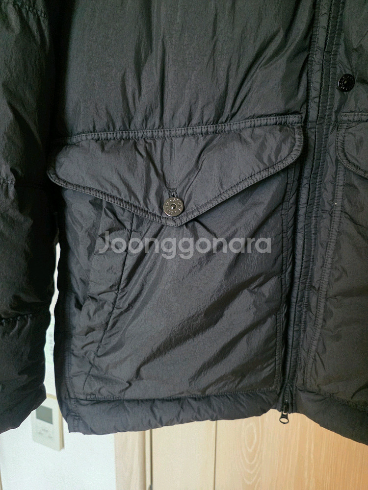 [24/3XL] 스톤아일랜드 크링클랩스 후드 다운 패딩--2