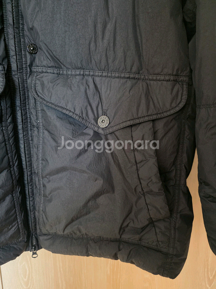 [24/3XL] 스톤아일랜드 크링클랩스 후드 다운 패딩--3