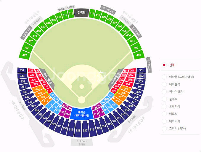 한국시리즈 5차전 1루 내야B 4층석 2연석 양도--0