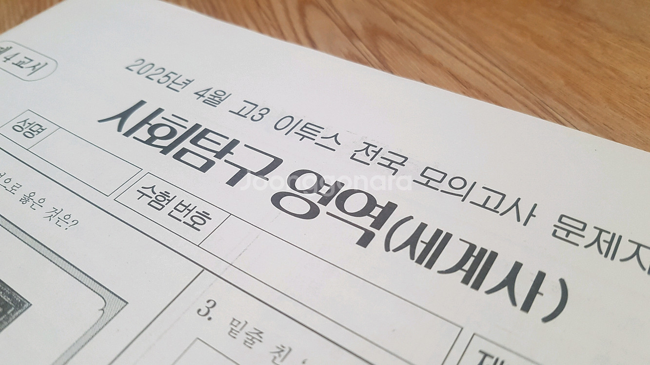 2026 수능 이투스 전국 모의고사 4월 세계사--2