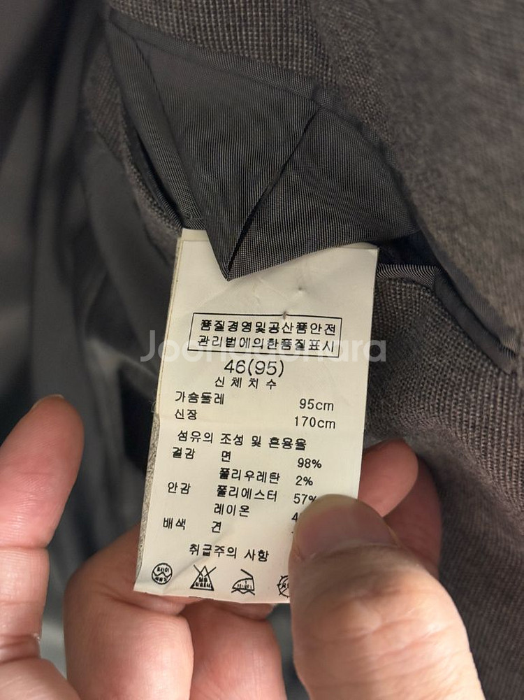 우영미 그레이 코튼 블레이저 46(95)--2