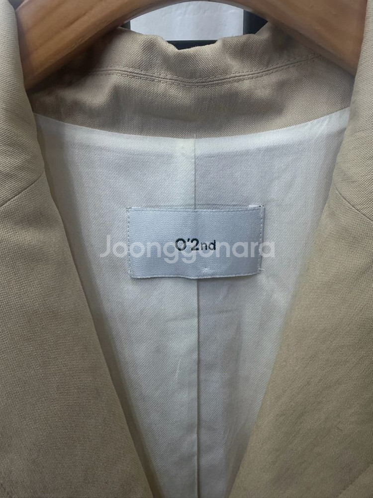 정품) O2ND 오즈세컨 한섬 22ss 레터링 베스트 자켓 76--6