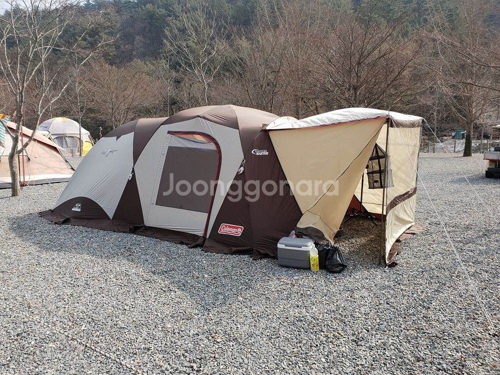 콜맨 웨더마스터 컨버터블(거실형,맥아읏도어 그라운드시트,돔키트 포함, 연장 우레탄창 포함) 판매--1