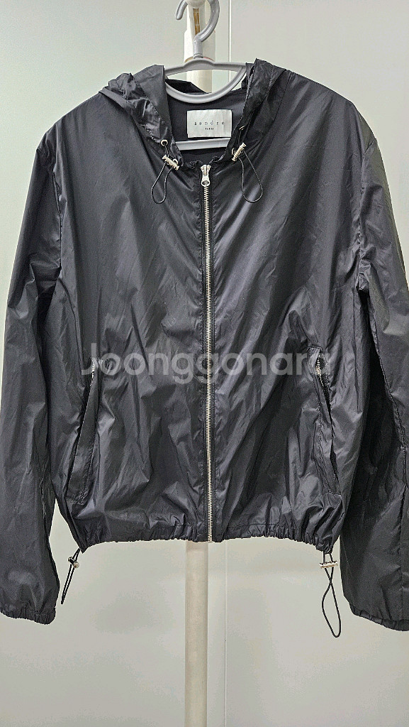 산드로 경량 나일론 후드 바람막이점퍼(M)--0