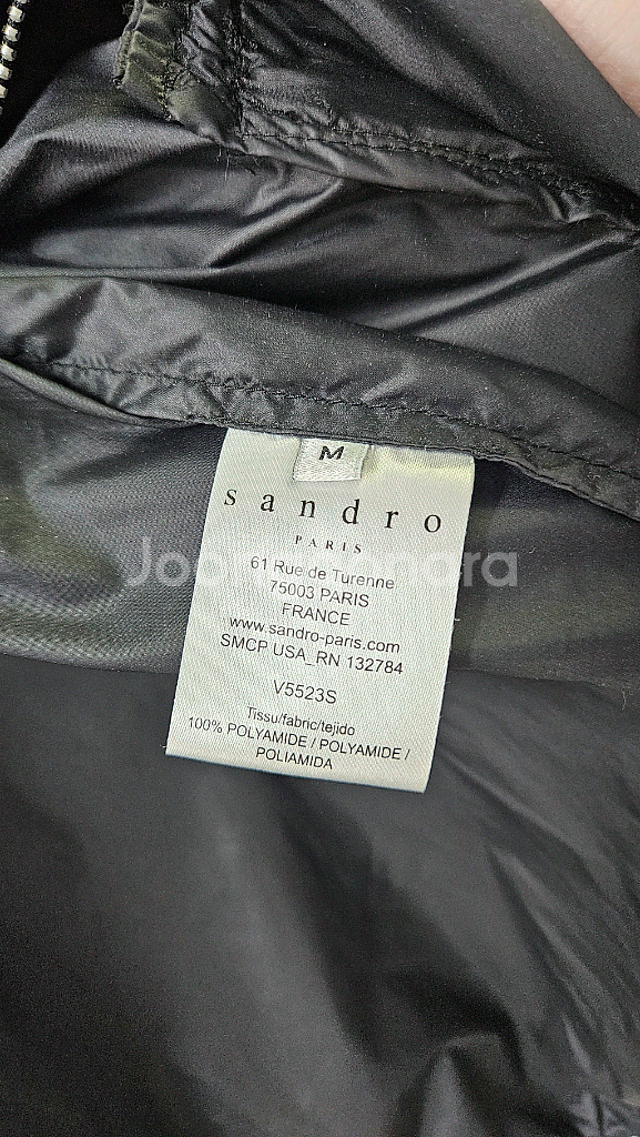 산드로 경량 나일론 후드 바람막이점퍼(M)--5