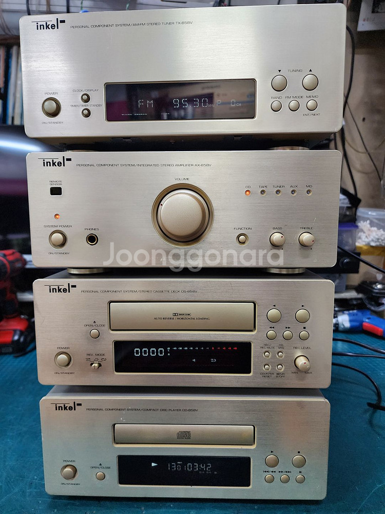 인켈858v앰프 튜너데크 CD플레이어 세트--0
