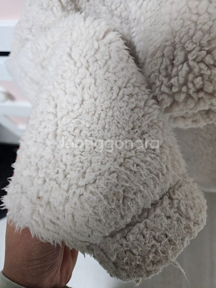 록시 키즈 보아 뽀글이 양털 후드 집업--1