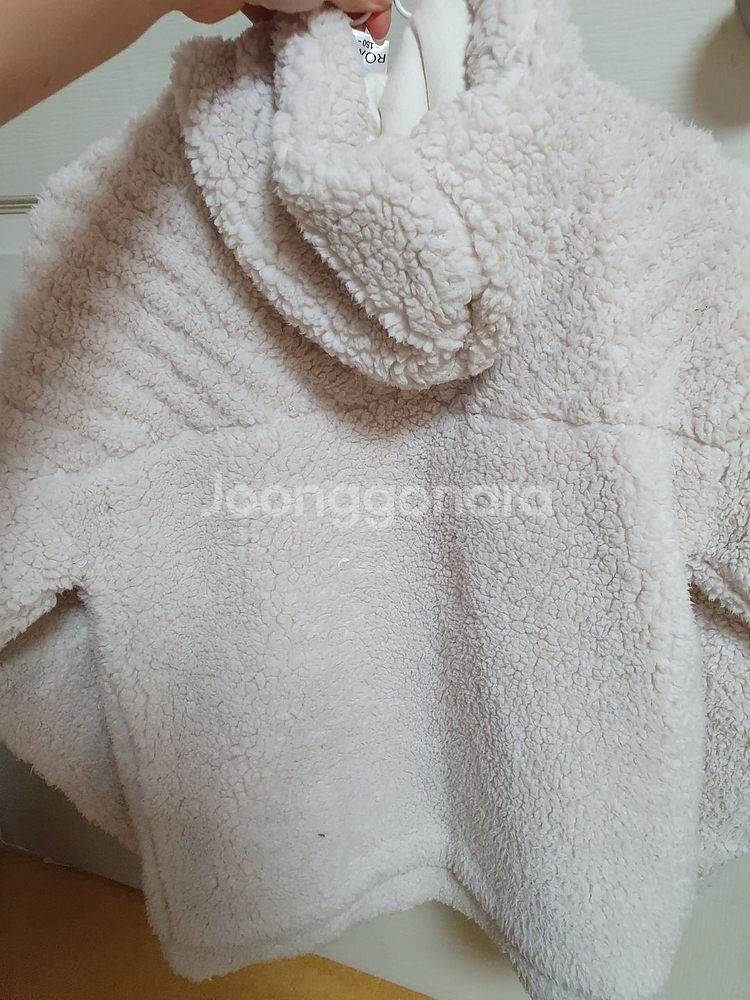 록시 키즈 보아 뽀글이 양털 후드 집업--5