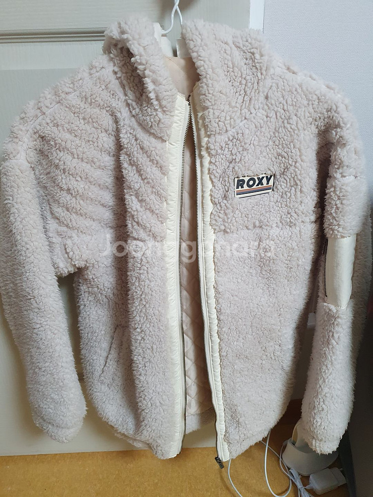 록시 키즈 보아 뽀글이 양털 후드 집업--4