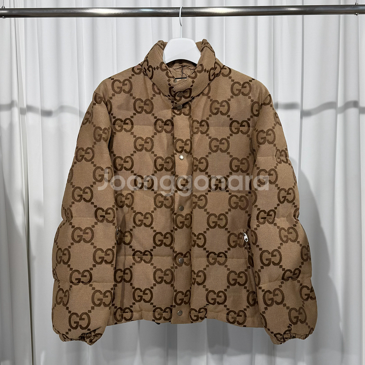 구찌 GG 패턴 구스다운 패딩 점퍼--1