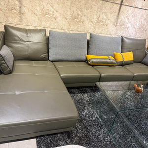 가죽 4인용 카우치소파