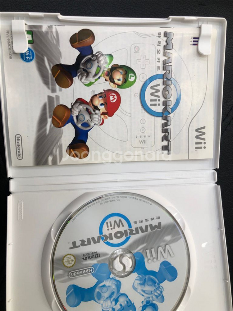 닌텐도위 마리오카트cd+호환핸들 1.5만--2