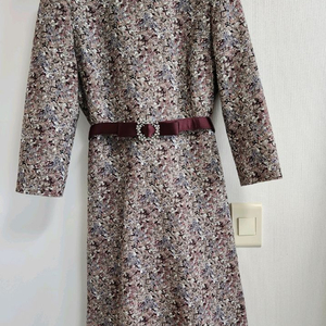 레니본 핑크브라운 원피스+보석벨트세트 66 하객룩