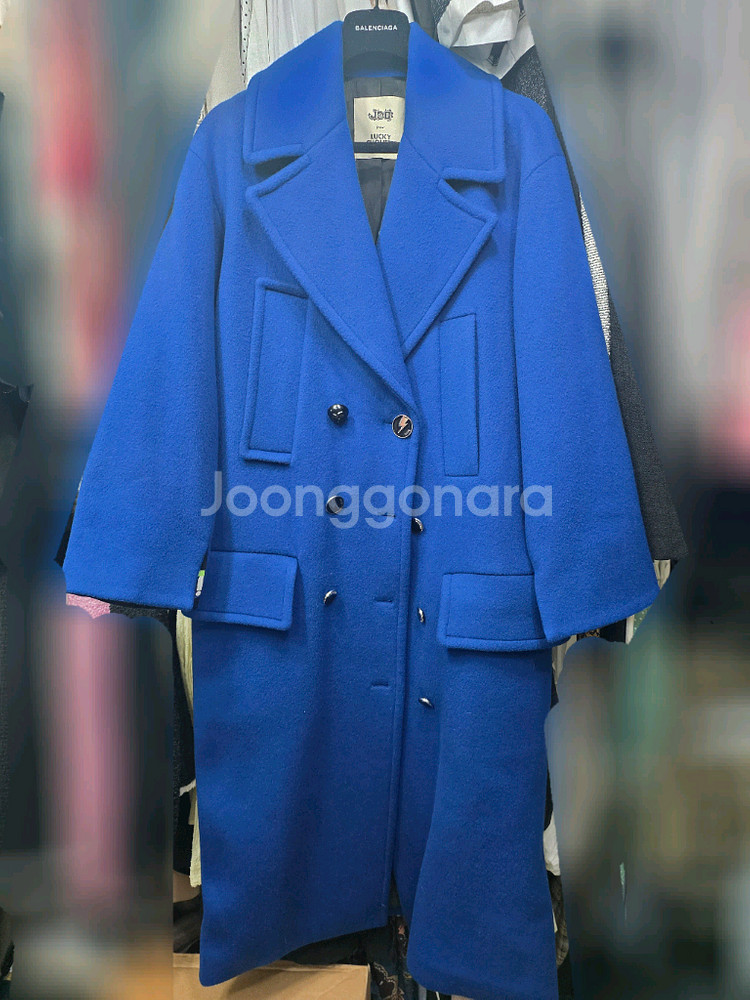 럭키슈에뜨 카라 더블 롱코트 36--0
