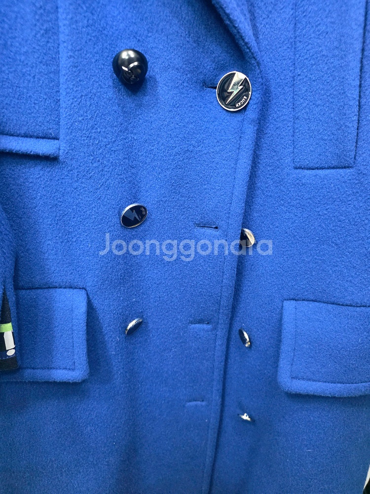 럭키슈에뜨 카라 더블 롱코트 36--1