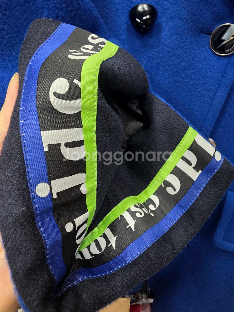 럭키슈에뜨 카라 더블 롱코트 36--2