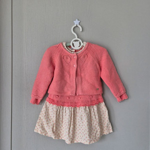 100) 압소바 니트 원피스가디건세트