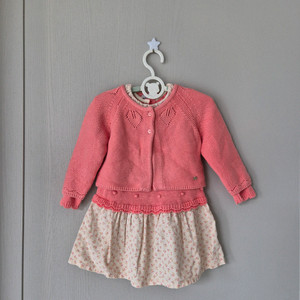 100) 압소바 니트 원피스가디건세트