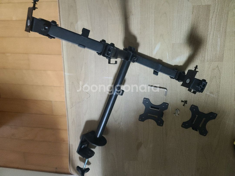 엔산 마운트 듀얼 스탠드형 모니터 암--1