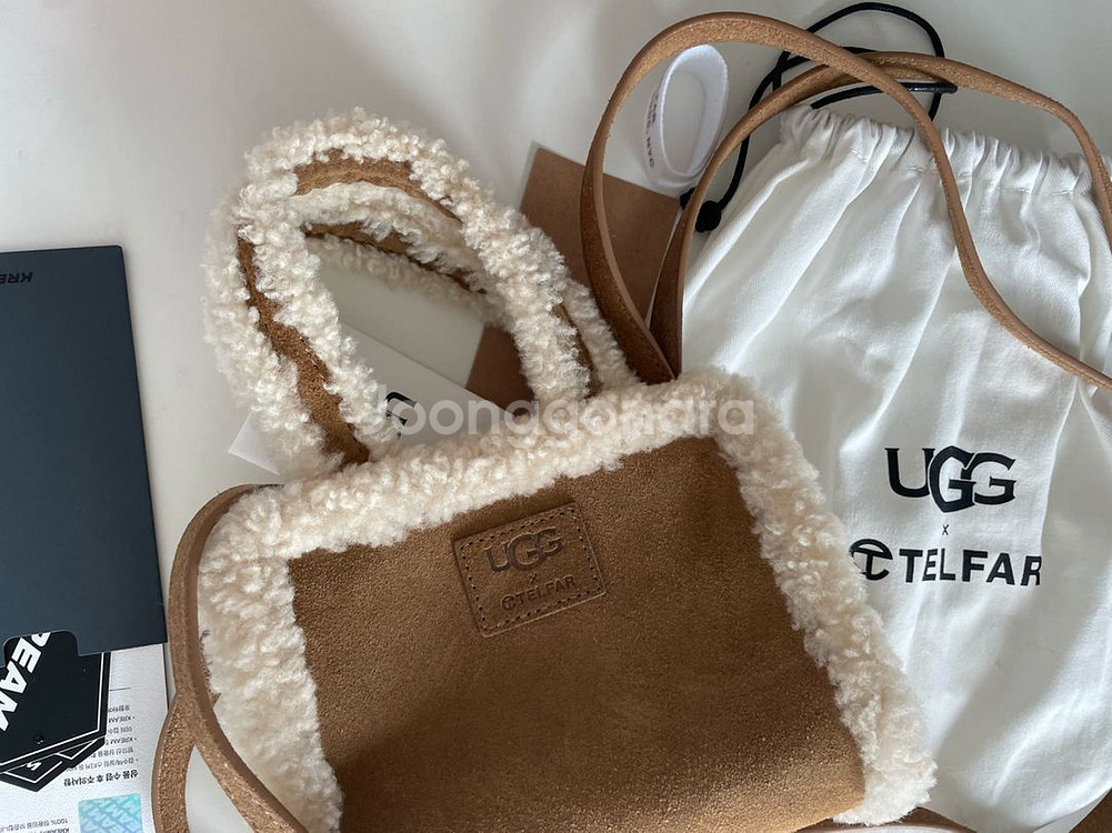 텔파 x 어그 스몰 쇼핑백 체스트넛--3