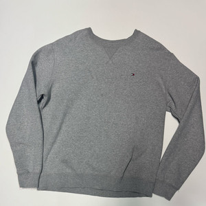 타미힐피거 스몰 로고 그레이 기모 스웻 맨투맨 L