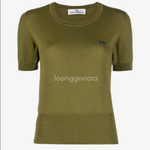 [S] 비비안웨스트우드 베아 반팔 니트 카키