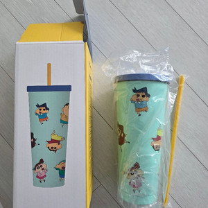 (새상품)짱구는못말려 점보텀블러710ml..스테읹레스