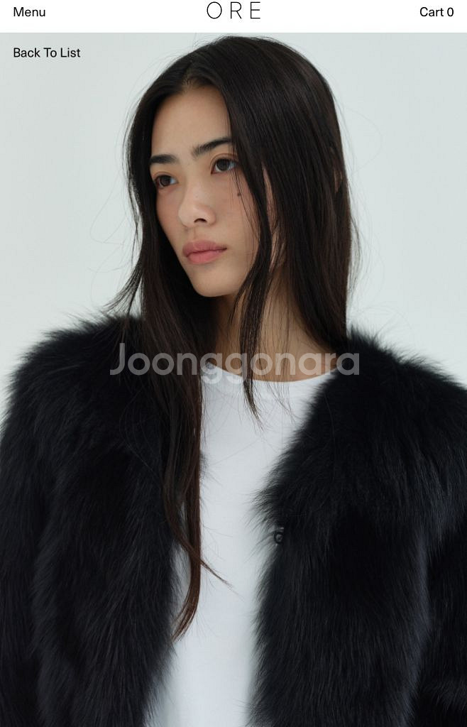 ore 오어 폭스퍼자켓 새상품--3