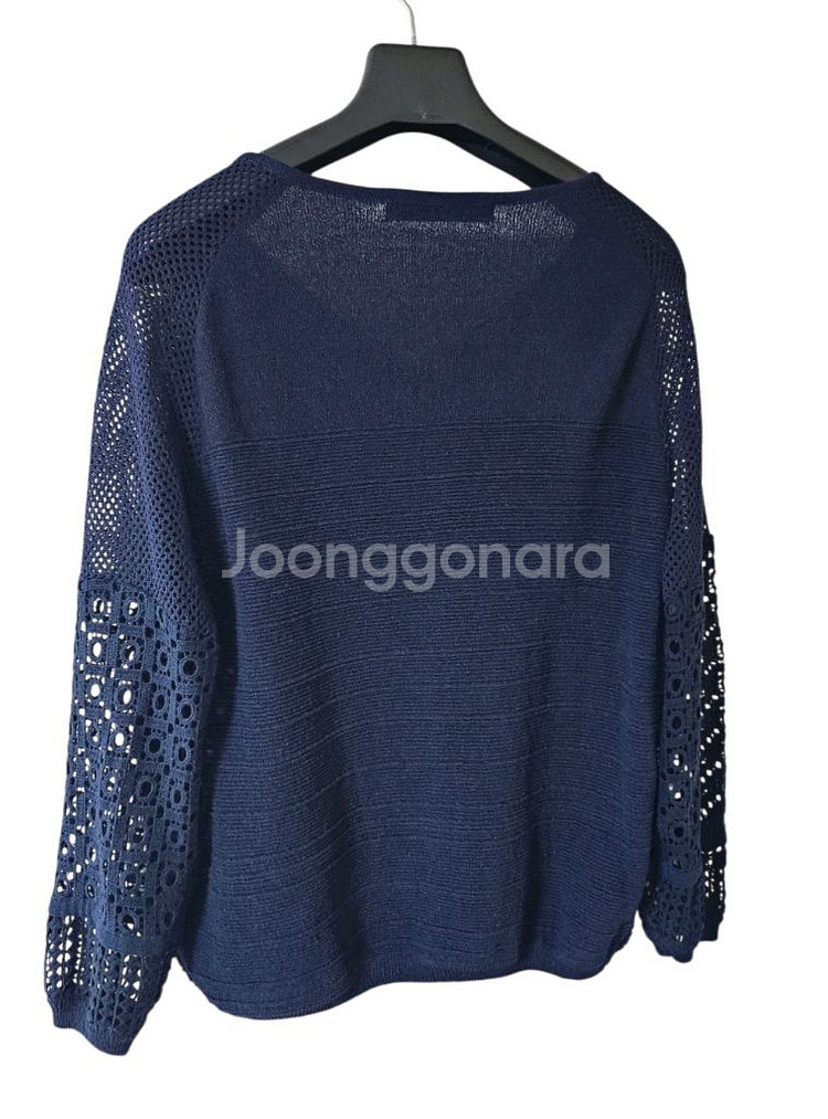 올리브데올리브 네이비 펀칭 지퍼 여성 가디건 M--6