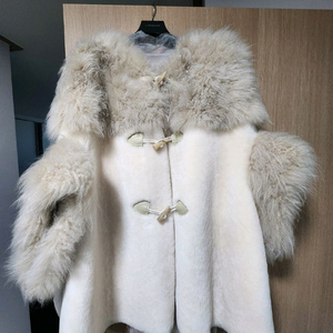 리미샵 리얼양털무스탕 판초